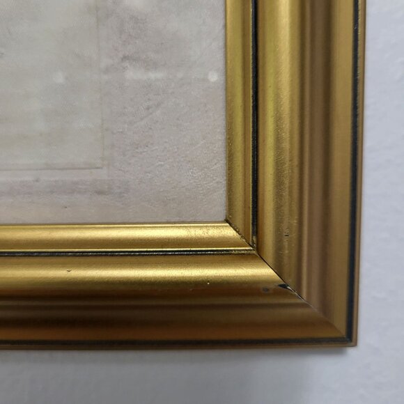 Vtg Signed Chinese Watercolor Painting on Silk Paper Floral Butterfly Gold Frame - Picture 7 of 11